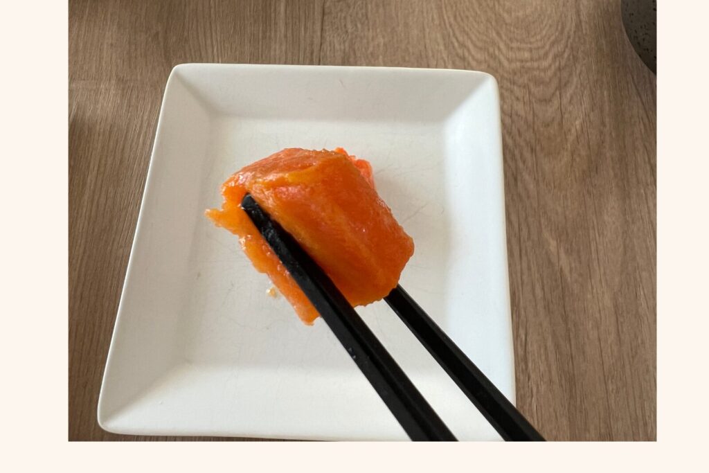 やわらかく煮た角切りの人参